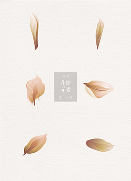 花瓣素材淡色ai矢量元素