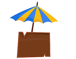 手绘彩色冷饮店广告牌矢量图