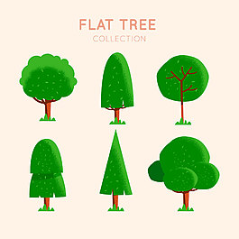 简约小清新绿色植物元素①