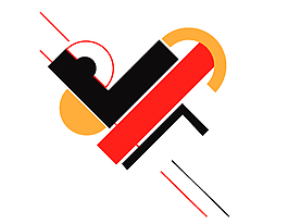 抽象彩色道路元素