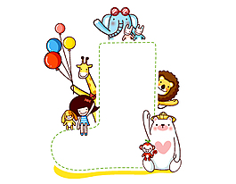 手绘卡通可爱靴子上的小动物元素