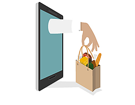 矢量平板袋子元素