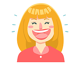 手绘卡通美女元素