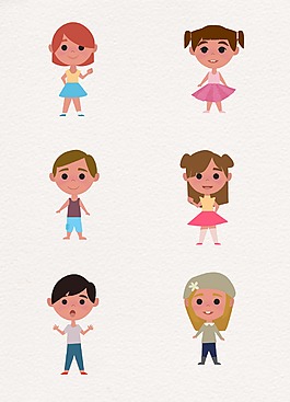 精致卡通人物小孩子