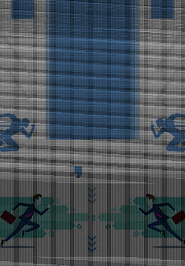 清新深蓝色人像剪影广告背景