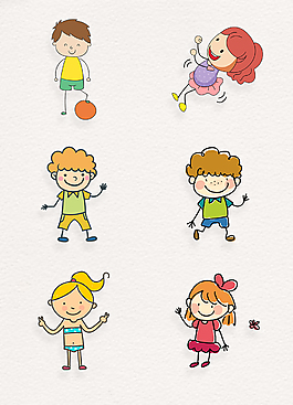 卡通可爱火柴人png元素