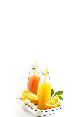 清新夏日橙汁饮料海报背景设计