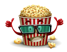 抽象爆米花元素