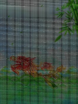 中式水彩插画龙舟端午节海报背景