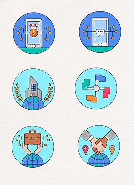 现代互联网设计图案