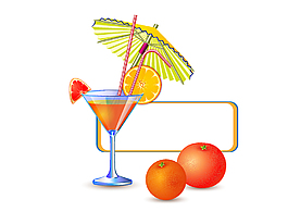 夏季营养天然果汁矢量图