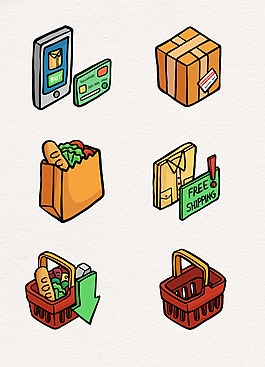 日常生活购物图案