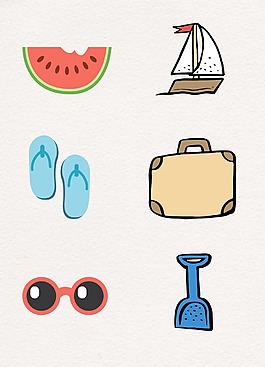 夏日旅游设计图案