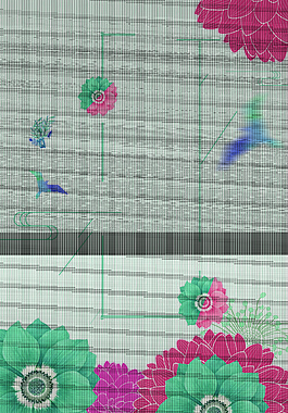 矢量插画文艺夏季促销海报背景