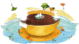 彩色调饮料背景效果图