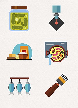 生活食物设计卡通图案