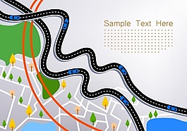 公路地图日历ai矢量素材下载