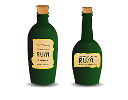 矢量珍藏年代老酒元素