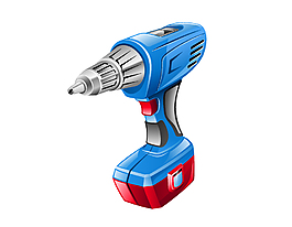 矢量家庭小型胶枪元素