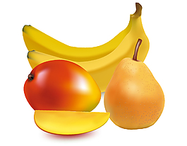 矢量香蕉梨元素