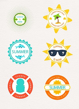 圆形夏日装饰图案