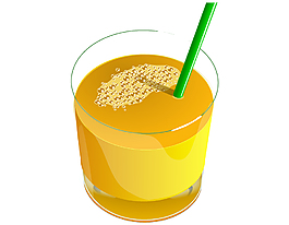 卡通黄色橙汁矢量元素