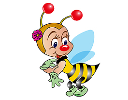 卡通可爱小蜜蜂元素