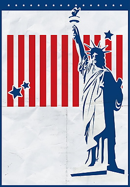 美国旅游海报背景设计
