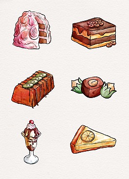 彩色卡通食物设计