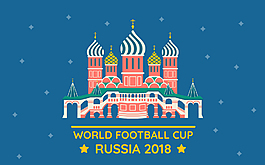 矢量俄罗斯足球世界杯素材