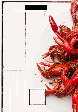 简约新鲜麻辣小龙虾广告背景