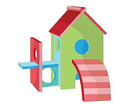 矢量彩色儿童积木玩具