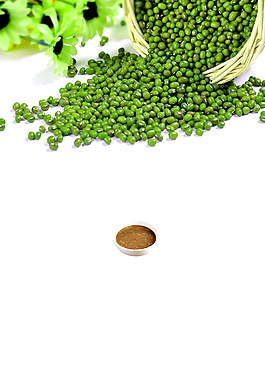 鲜艳绿色绿豆广告背景素材