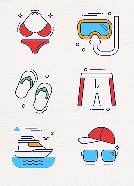 夏日海滩度假图案