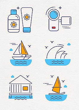 夏日海洋海滩生活