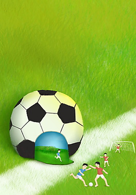 创意卡通足球比赛广告背景素材