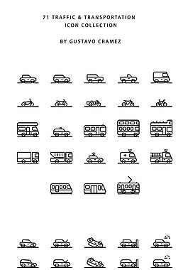 各种汽车交通图标素材下载