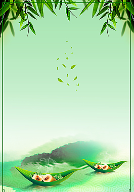 绿色传统节日端午节背景