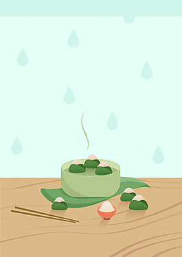 端午节粽子手绘插画背景