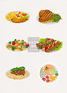 手绘食物插画
