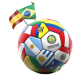 足球国旗装饰元素