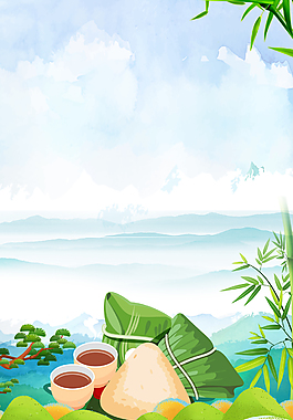 五月初五浓情端午传统背景