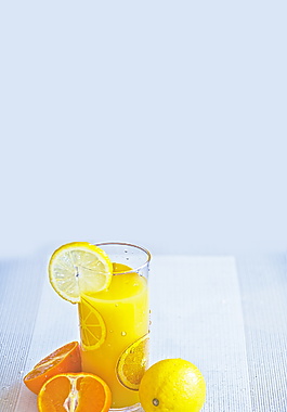 夏季清凉鲜榨果汁背景素材