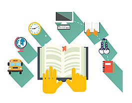 认真学习珍惜时间元素矢量图