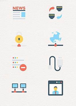 信息通信相关图标元素