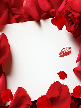 红色浪漫七夕背景