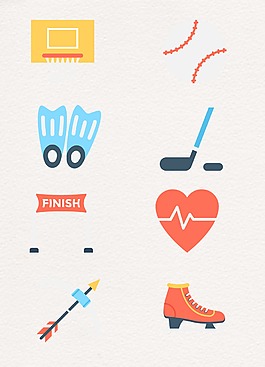 运动生活卡通图案