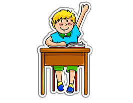卡通扁平男孩课堂举手矢量元素