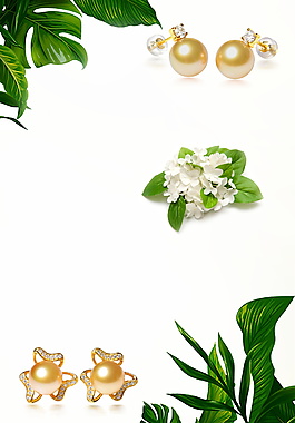 精美耳钉夏季促销广告背景素材
