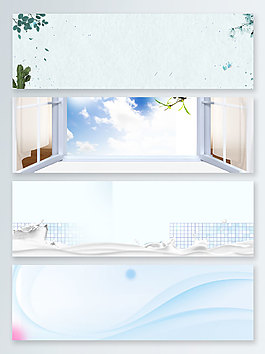 清新夏日上新banner背景